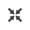 Minimize arrows vector icon