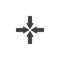 Minimize arrows vector icon