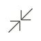 Minimize icon vector. Line resize symbol isolated. Trendy flat o