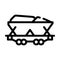 Mining coal line icon vector symbol illustration