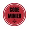 Mining code symbol icon called code minier in French language