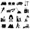 Mining constructions icons set