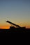 Mining Conveyor silhouette at sunset