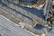 Mining, dumps the rocks of the coal field, aerial photo