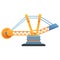 mining excavator cartoon icon