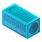 Mining farm ventilator icon, isometric style