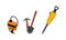 Mining Industrial Tools with Pickaxe and Shovel Vector Set