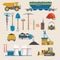 Mining Industry Icon Set