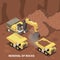 Mining Machinery Isometric Background