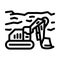 mining operations line icon vector illustration