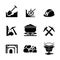 Mining and ore extraction icons