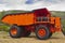 Mining ore haul truck on display