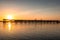 Mining pier known as the Tinto Dock at sunset