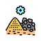 mining processing color icon vector illustration