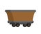 Mining Trolley empty isolated. Mining Extraction mineral. Vector