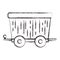 Mining wagon isolated icon