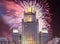 Ministry of Foreign Affairs of the Russian Federation and fireworks, Moscow, Russia