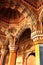 Ministry hall- dharbar hall- Ornamental ceiling and pillars in the thanjavur maratha palace