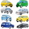 Minivan Icons Set