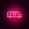 Minivan neon icon. Elements of Transport set. Simple icon for websites, web design, mobile app, info graphics