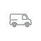 Minivan, transportation, car thin line icon. Linear vector symbol