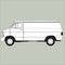 Minivan  ,vector illustration ,lining draw,profile