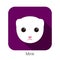 Mink animal face flat icon