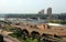 Minneapolis, Minnesota. Mississippi River and Stone Arch Bridges.