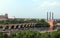 Minneapolis, Minnesota. Mississippi River and Stone Arch Bridges.