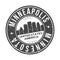 Minneapolis Minnesota USA Stamp Logo Icon Symbol Design Skyline City