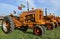 Minneapolis Moline tractors on display at a farm show