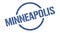 Minneapolis stamp. Minneapolis grunge round isolated sign.