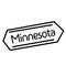 MINNESOTA stamp on white background