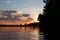 Minnesota Sunset as  seen through a  jack pine tree in Minnesota