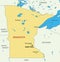 Minnesota - vector map of state