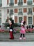 Minnie and Mickey Mouse greeting people in La Puerta del Sol Madrid Spain