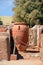 Minoan pot and ruins, Malia.