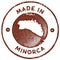 Minorca map vintage stamp.