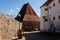 Minorite bastion, Medieval gothic town fortification, fortress wall on sunny day at the top of the hill, old stronghold, antique