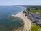 Minot Beach aerial view, Scituate, MA, USA