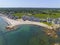 Minot Beach aerial view, Scituate, MA, USA