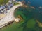 Minot Beach aerial view, Scituate, MA, USA