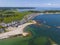 Minot Beach aerial view, Scituate, MA, USA