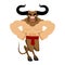 Minotaur Ancient Greek Mythical beast. Monster with bull head