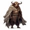 Minotaur Concept Art: Detailed Illustration Of A Cloaked Horned Man