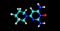 Minoxidil molecular structure isolated on black