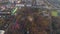 Minsk aerial drone shot autumn of the city amusement park view ferris wheel attraction recreation