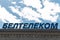 Minsk. Belarus.05.25.2022.The inscription Beltelecom in Russian on the building against the blue sky