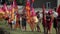 Minsk, Belarus - 19 July 2019: Children of different ages stand in a row with flags of 2 European Games