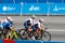 MINSK, BELARUS - 22 June 2019: 2nd European Games Women`s cycle road race. Athlets is on home stretch